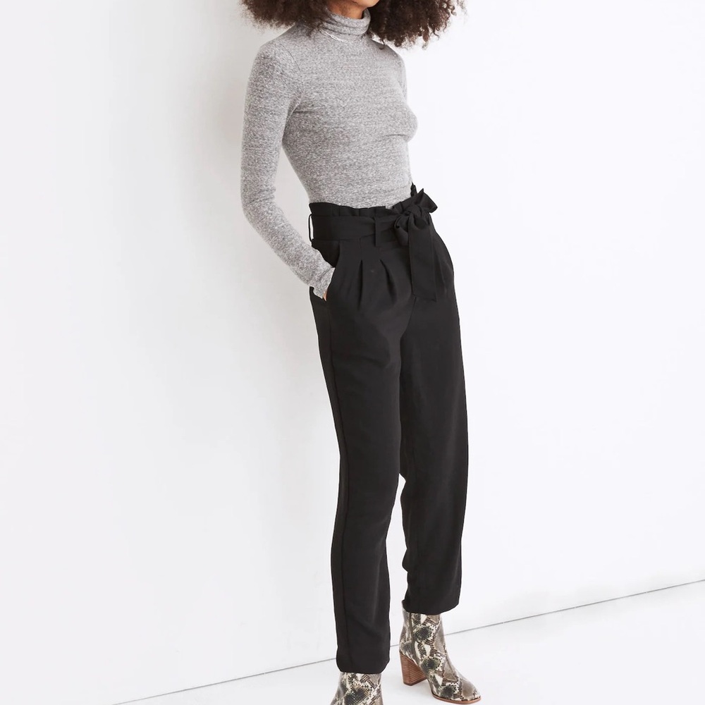 NWT Madewell Tapered Black Dress Pants size 6